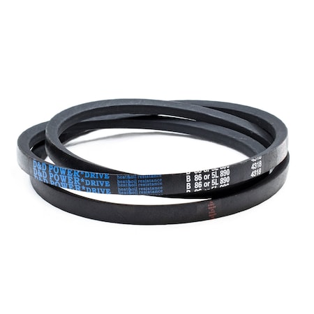 D&D B86/5L890 Classical V-Belt, 89 in Outside Length, 21/32 in Top Width, 1 Ribs B86/5L890